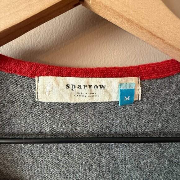 Women's M Anthropologie x Sparrow Cashmere/Lambswool Blend Ruffle Open Cardigan - Picture 6 of 8